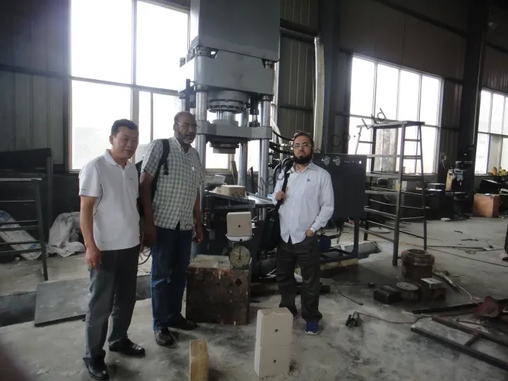 customer visit metal chip briquetting machine factory
