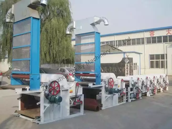 feeder in textile waste recycling machine line