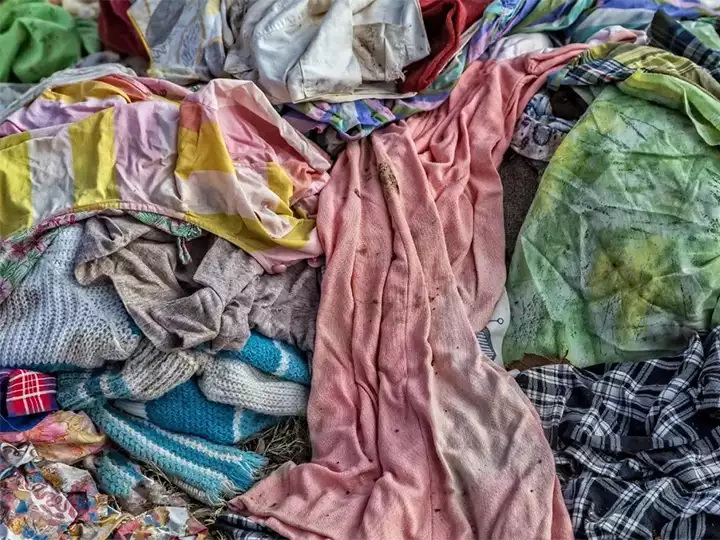 desperdício de tecido de roupas